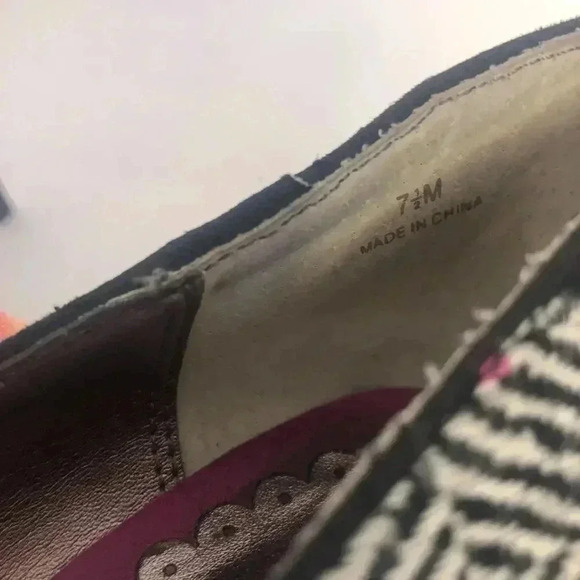 Lulu Townsend Tweed Black White Pink Patterned Stilettos Pumps Heels Size 7.5 - Picture 7 of 9